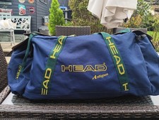 Head Antigua Holdall Bag Navy Green Yellow Embroidered Sports Large 90s Retro