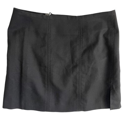 Monki Black Mini Skirt Fitted Above Knee Panel Detail Party Casual, EU 32, US 2