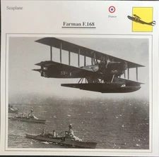 Farman Plane Picture Original Vtg Aircraft Detail Collector Card 