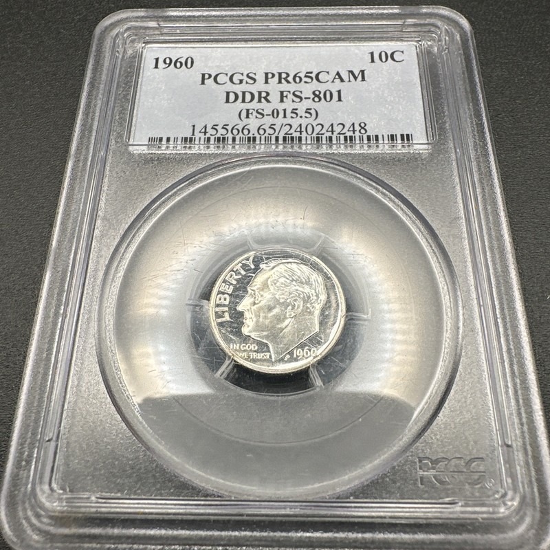 1960 Proof Roosevelt PR65CAM DDR FS-801 PCGS Graded