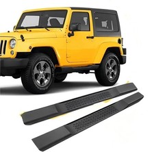 Running Board Compatible with 2007-2018 Jeep Wrangler JK 2 Door,Nerf Bars,Black