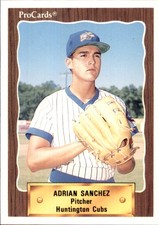 1990 Huntington Cubs ProCards 3281 Adrian Sanchez Albuquerque New Mexico NM Card