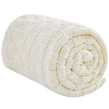 Knitted Weighted Blanket for Adult, No Beads Heavy Blanket 48 x 72'' 12lb