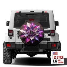 Chrome Pink And Purple Flower Spare Tire Cover With Backup Camera Hole Wheel Chrome Pink And Purple Flower Spare Tire Cover With Backup Camera Hole Wheel