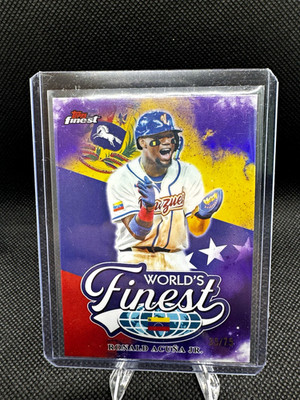 2026 Topps Finest Ronald Acuna Jr Worlds Finest Purple /75 WF-27 Venezuela