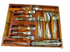  Oneida Community Brahms" Stainless Steel 70 PIECES  tray see desc 4 detail