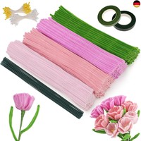 260 StüCk Pfeifenreiniger Blumen Set Tulpe Blumenstrauß Pfeifenputzer Zum B