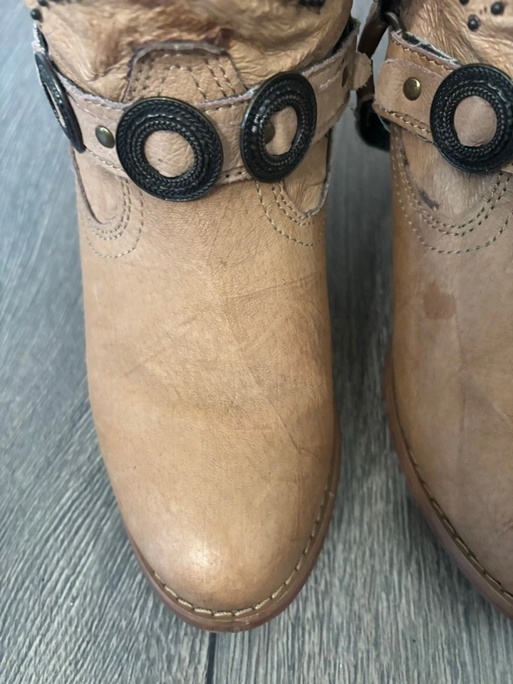 Botas vaqueras occidentales de cuero para mujer Dingo tachonadas turquesa concho adornadas Foto 3 de 4