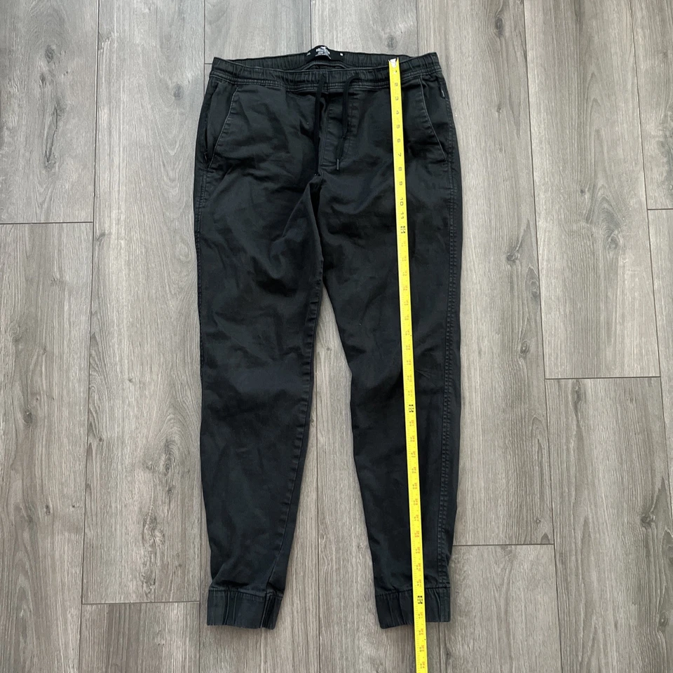 Pantalones de chándal ajustados Hollister para hombre M negro con cordón Foto 4 de 4