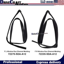 2pcs Front Window Run Channel Molding Lr Set For Honda Accord 2003-2007