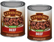 Keystone All Natural Ground Beef, 28 oz Can, 2Pk