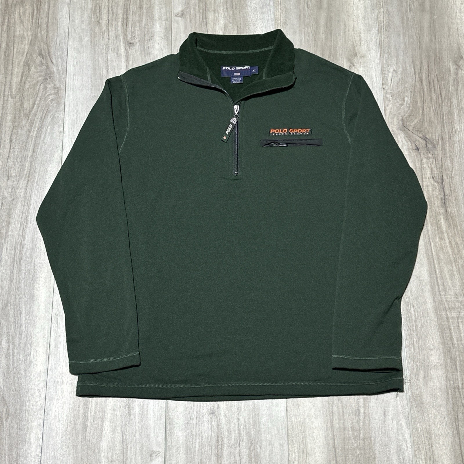 Vintage 90s Polo Sport Ralph Lauren Spandex Pullover Quarter Zip Men’s Sz XL USA