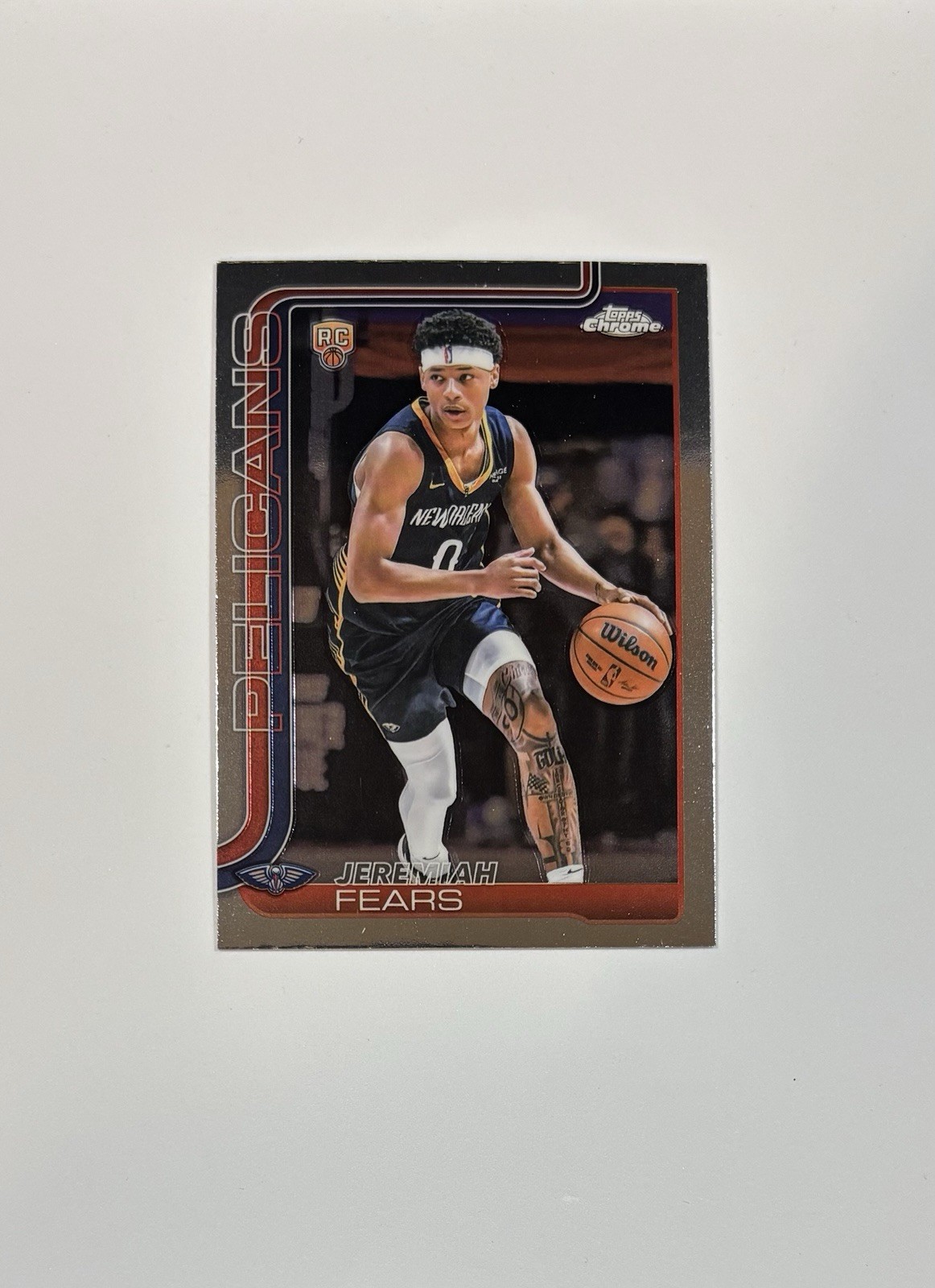 2025 Topps Chrome Jeremiah Fears Rookie Card RC 257 Pelicans