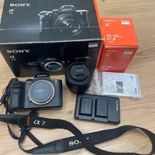 Sony  7 II Mirrorless Camera with FE 50mm F1.8 Lens and Accessories