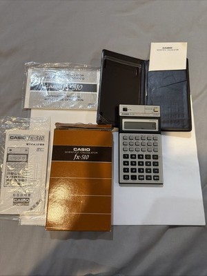 Casio fx-510 Scientific Calculator Complete Box Manuals Vintage Japan