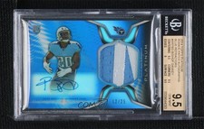 2014 Platinum Rookie Refractor Blue 12/25 Bishop Sankey BGS 9.5 Patch Auto 0s3
