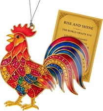 Chicken Christmas Ornament Farmhouse Holiday Tree Decoration Rooster Hen Lover 