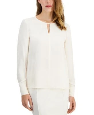 Anne Klein Womens Long-Sleeve Cut-Out Bl Anne 91308579268 XS RT $89.0