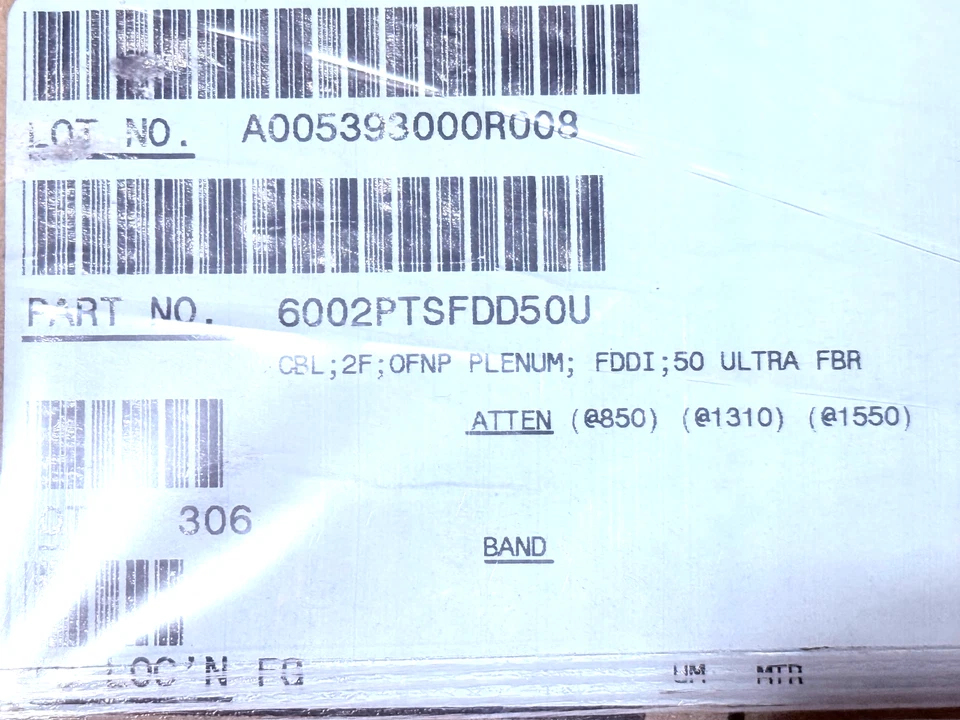 ADC Krone OM3 2F 50/125 Multimode Fiber Optic Cable Plenum Tight Buffer 1000' - Image 3 of 4
