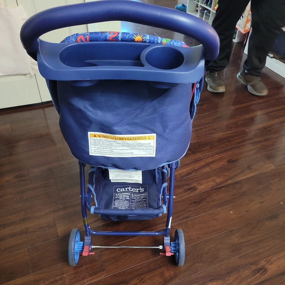 Carrinho de bebê guarda-chuva vintage Eric Carle. Lagarta muito faminta RARA. Carters - Imagem 2 de 4