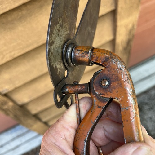 1920’s Tulip Pattern Orange Grass Clippers Wheeler Radiator Co. East Cleveland - Picture 12 of 18