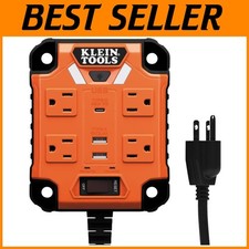 Magnetic Power Strip Surge Protector 4 Outlets 3 USB Ports