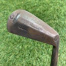 Antique Robert Simpson Malinka Mid Iron Hickory RH 38.5" C8 25 1915 Registered