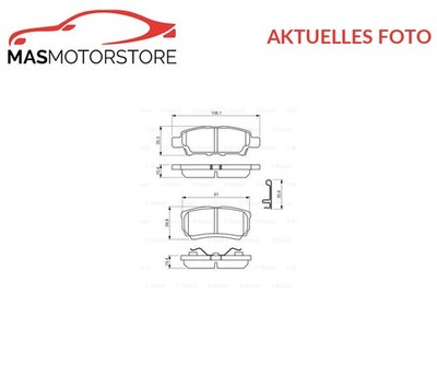 SATZ BREMSBELÄGE BREMSKLÖTZE BOSCH 0 986 494 502 P FÜR DODGE CALIBER,AVENGER