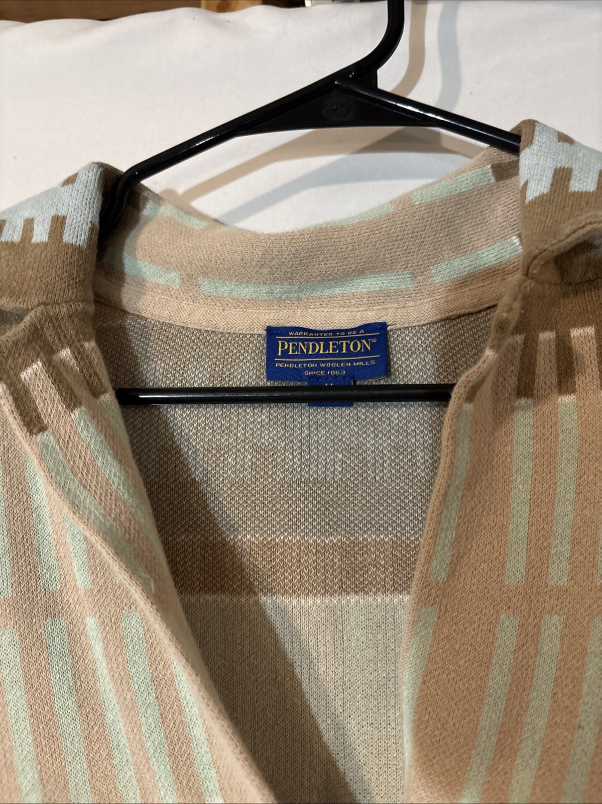 Pendleton Cardigan  3-Button Size Medium Cotton L… - image 2