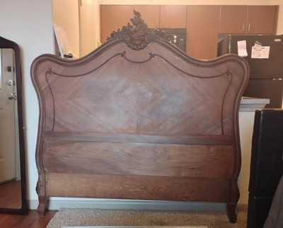 HAND CARVED VINTAGE FULL-SIZED LOUIE THE XV STYLE BED FRAME!!