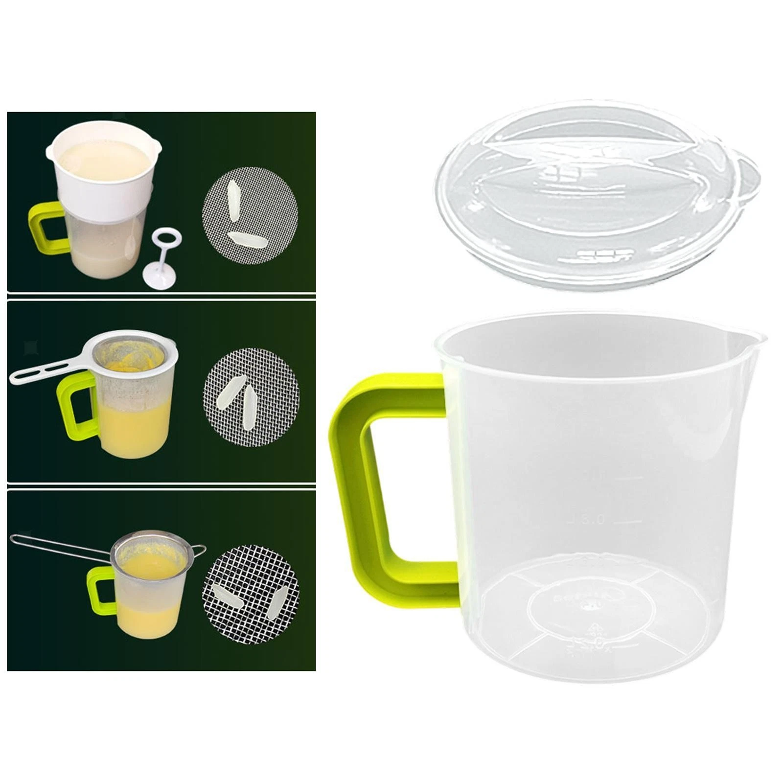 Measuring Cup Kitchen Gadget Clear Graduated Jug for Ice Tea Milk Cold Water