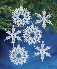 The Beadery Holiday Beaded Ornament Kit-Winter Ice Makes 6