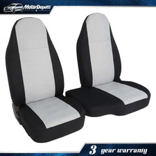 Cotton 6040 Highback Truck Seat Covers For 1998-2003 Ford Ranger Black-silver Cotton 6040 Highback Truck Seat Covers For 1998-2003 Ford Ranger Black-silver