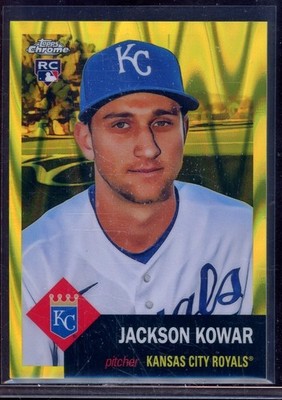 Jackson Kowar 2022 Topps Chrome Platinum Yellow RayWave Refractor #181 (21/250)