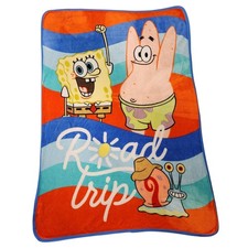 SpongeBob SquarePants Road Trip Kids Blanket 36 X 50 Patrick Gary Nickelodeon