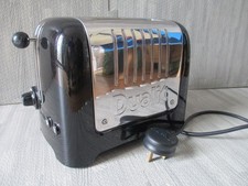 Dualit Toaster 2 Slice DPP2 Black Chrome Reheat Defrost Bagel 230V UK Plug