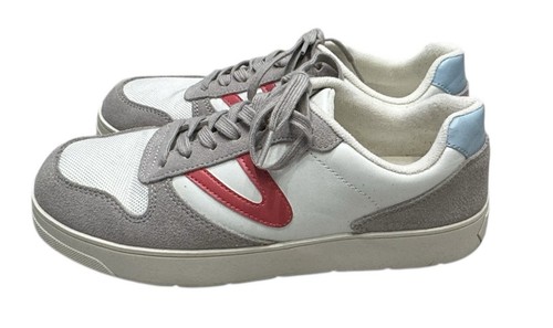 Women’s Tretorn Stadium White Red, Gray, Blue Lace Up Leather Sneakers: Size 9.5 - Picture 3 of 10