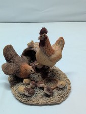 Schmidt Lowell Davis "Mezcla del Duque" Figura Gallo, Gallina, Pollitos, Pollos