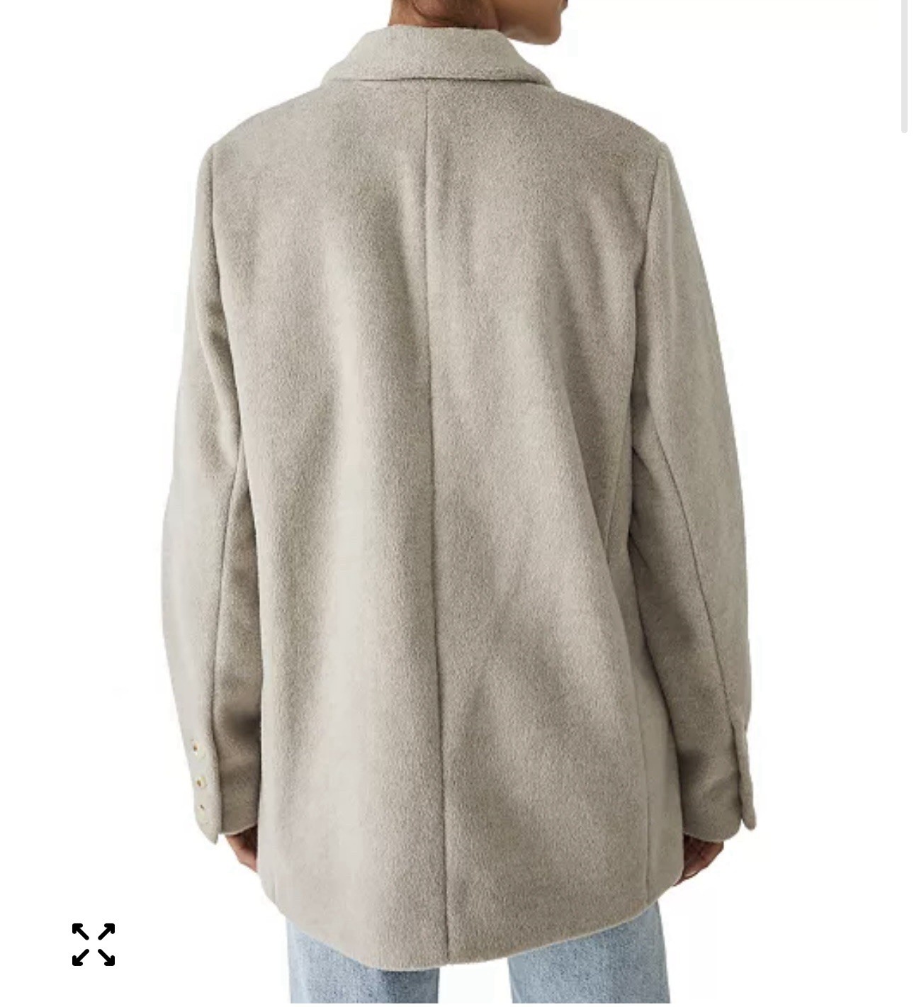 Free People Mari Solid Peacoat Button Blazer L Ov… - image 4