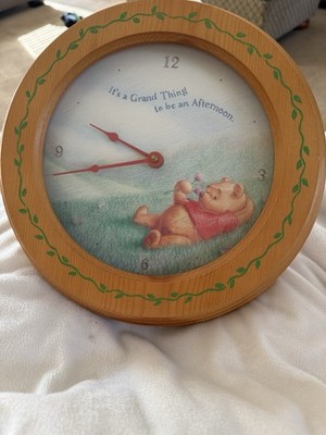 Simply Pooh Clock - Disney - It's a Grand Thing to be an Afternoon - Wooden