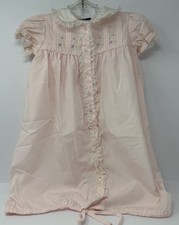 Vintage Nannette Infant Girls Pink Dress With Drawstring Bottom 3 Months