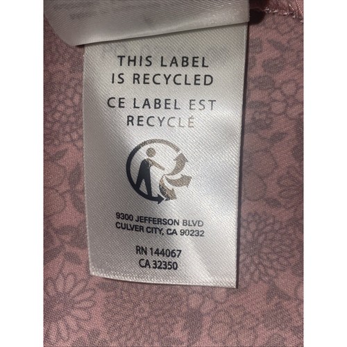 Outerknown Damen rosa Blumen Minikleid ärmellos elastische Taille Small $ 228 - Bild 6 von 6