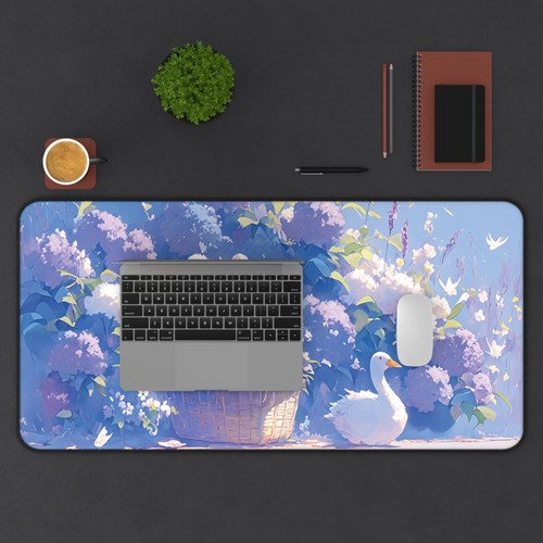 Kawaii Purple Desk Mat Cute Bear Mouse Pad Large Aesthetic Gaming Decor - 第 11/16 張圖片