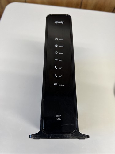 Arris Xfinity Modem Router Arris TG862G/CT e cavo di alimentazione, senza scatola, testato, funzionante - Foto 2 di 5