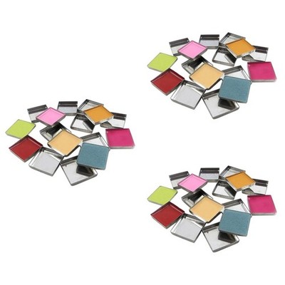  168 stücke Leere quadratische Metallpfannen für Eyeshadow-Blusher gepresste