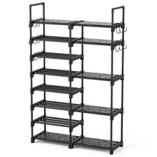 Shoe Rack Organizer, 8-Tier Metal Shoe Rack for Closet Entryway Garage, 26-32...