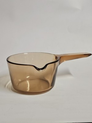 VISION CORNING FRANCE TOPF 0,7L AUS DICKEM BERNSTEINGLAS / VINTAGE / BACKEN 