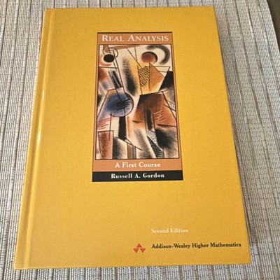 Addison Wesley Real Analysis Second Edition Russell Gordon Hardcover Mathematics