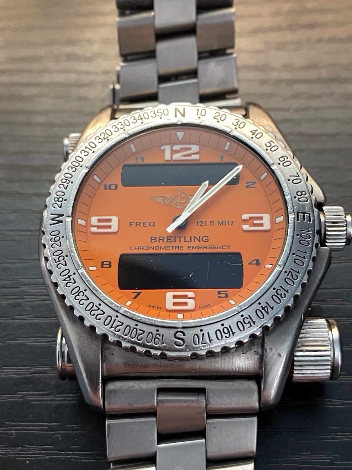 for Dial E76321 Orange Parts Functioning Ref. Emergency Breitling As-Is Non - vintagewatches.pk