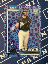 2026 Topps Series1 Troy Johnston Holiday Purple/Blue Polka Dots Miami Marlins RC